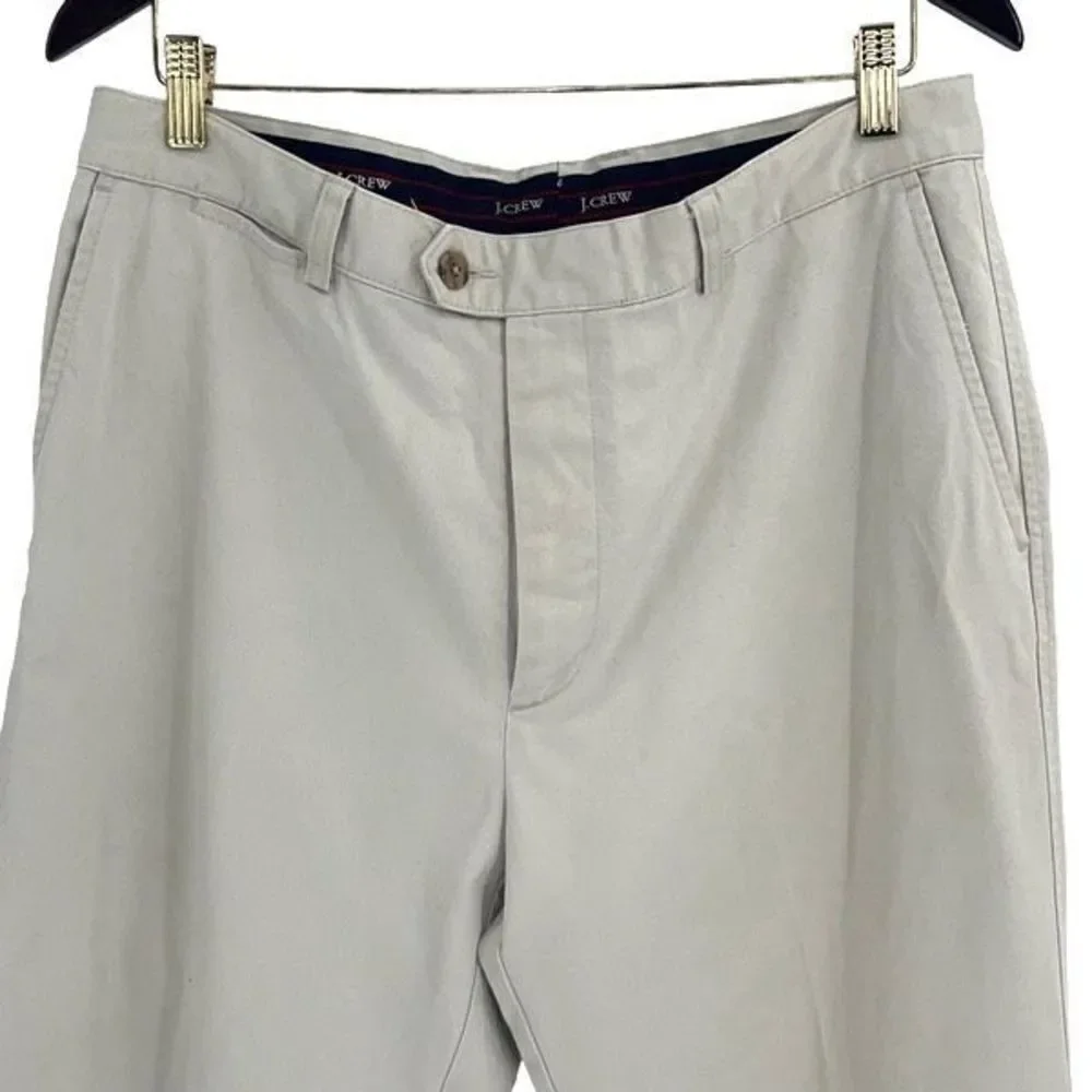 J Crew Mens Coin Pocket Straight Classic Fit Chino Pants‎ Cream Size 35
